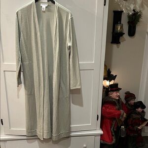 For The Republic Soft Green Open Duster